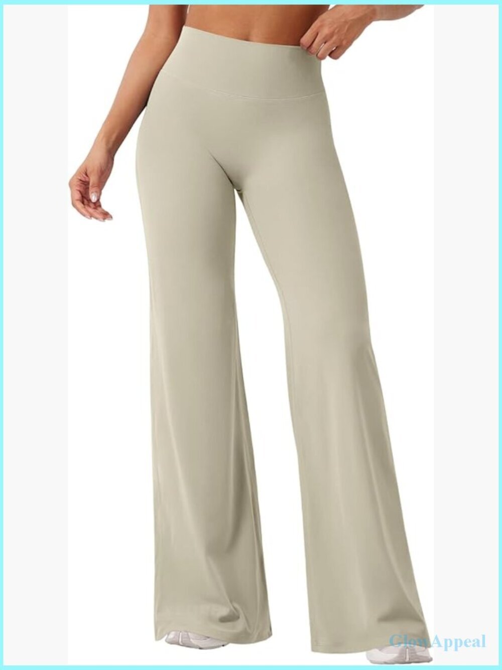 High Waist Straight Leggings No Front Seam Yoga Pants 33" Inseam